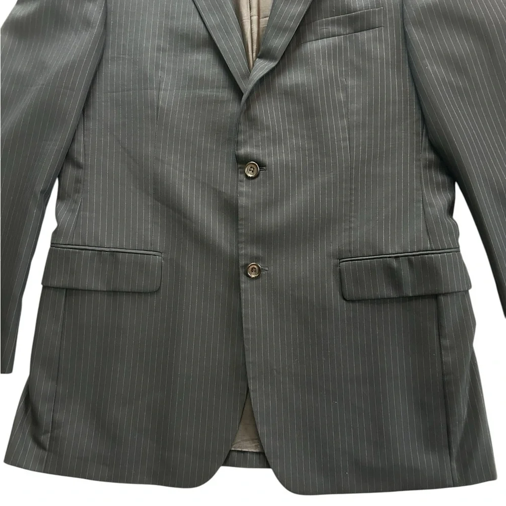 Ralph Lauren Wool Men’s size 42L Blazer Jacket Sport Coat Black & white striped